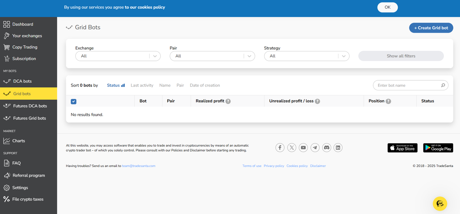TradeSanta grid bots
